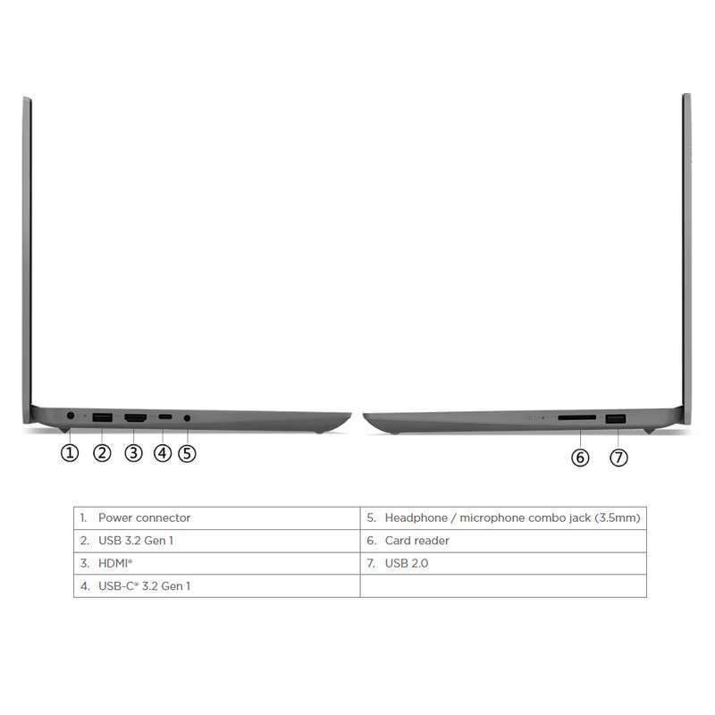 لپ تاپ 15.6 اینچی لنوو مدل IdeaPad 3 15IAU7-i3 1215U 4GB 256SSD