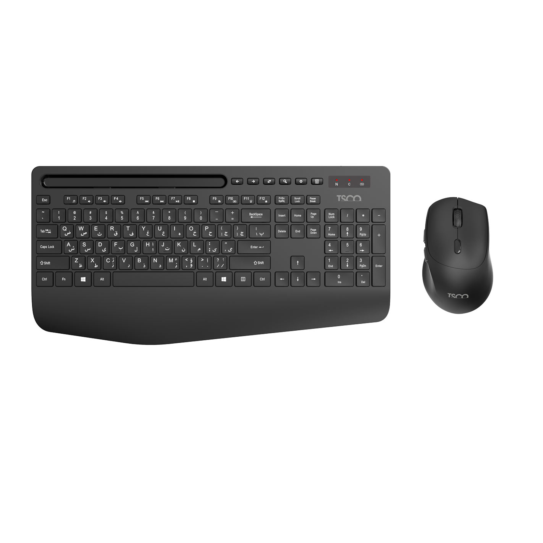 کیبورد و ماوس بی سیم تسکو مدل TKM 7025W، سوییچ ممبران، Full-Size
