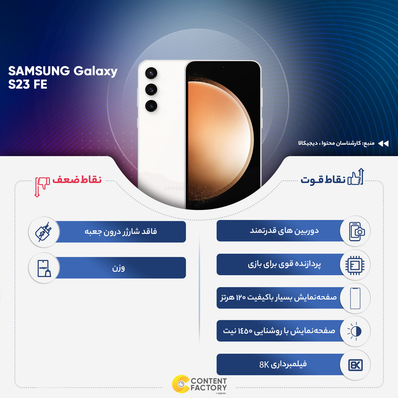 گوشی موبایل سامسونگ مدل Galaxy S23 FE دو سیم کارت ظرفیت 256 گیگابایت و رم 8 گیگابایت